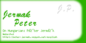 jermak peter business card